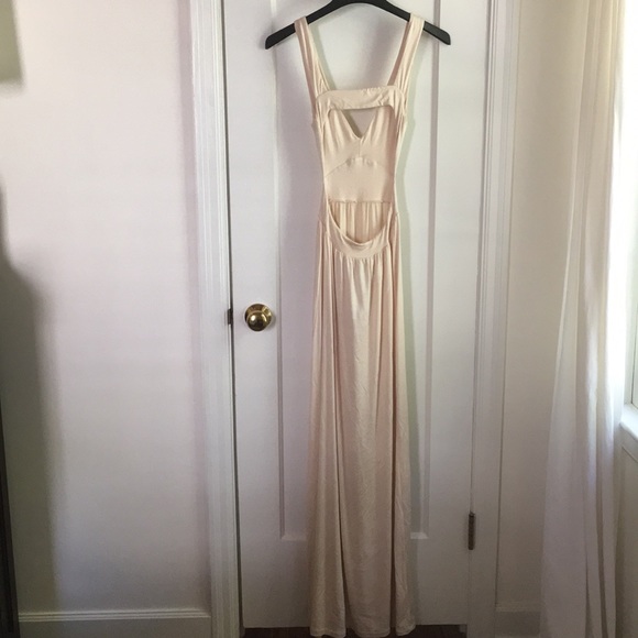 Long cream cotton dress - Picture 2 of 7